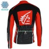 Wielershirt Caisse d`Epargne Winter Thermal Fleece - Rood Zwart